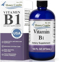 HoneyCombs B1 Supplement (Thiamine) Liquid Drops - High Potency Thiamine B1 Supplement for Men & Women - Maintain Nervous System, Energy & Overall Health - Vegan Liquid B Vitamins (16 Fl oz)