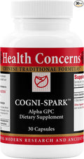 Health Concerns Cogni-Spark – Brain Support for Memory, Focus, and Mental Clarity – Alpha-GPC Choline Supplement for Cognition, Nerve Function & Longevity – Cognitive Health Formula – 30 Capsules