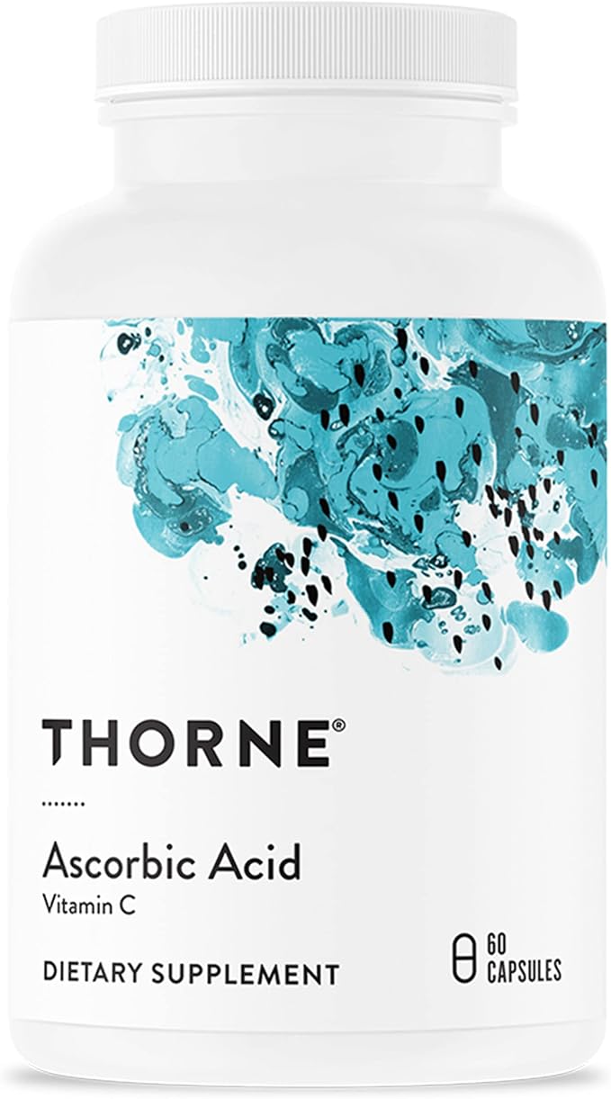 THORNE - Immune & Wellness Support Bundle - Asorbic Acid & Vitamin D-5000 - Antioxidant & Immune Function - 60 Servings
