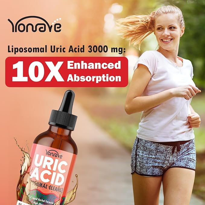 Liposomal Uric Acid Drops, Tart Cherry Supplement with Celery Seed & Boswellia Extract – Muscle, Detox, Joint and Kidney, Uric Acid Cleanse Liquid Supplement– 4 FL OZ (1 Bottle)