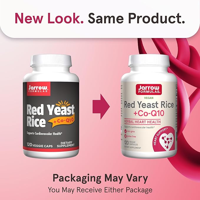 Jarrow Formulas Red Yeast Rice 1200 mg & Co-Q10 100 mg Per Serving-120 Veggie Caps-60 Servings & Heart Health-Vegan & Milk Thistle 150 mg with 30:1 Standardized Silymarin Extract