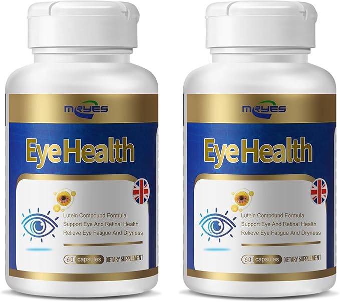 Lutein 20 mg with Zeaxanthin, Bilberry Extract, Vitamin E for Men and Women, Eye Health Dietary Supplement, Relieves Eye Tiredness and Dryness, Supports Vision Clarity and Eye Health - 120 Capsules
