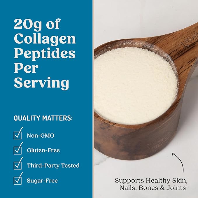 Bulletproof Vanilla Collagen Peptides Powder with MCT Oil, 14.3 Ounces, Grass-Fed Collagen Protein for Skin, Bone and Joint Support, Pasture Raised, No Added Hormones