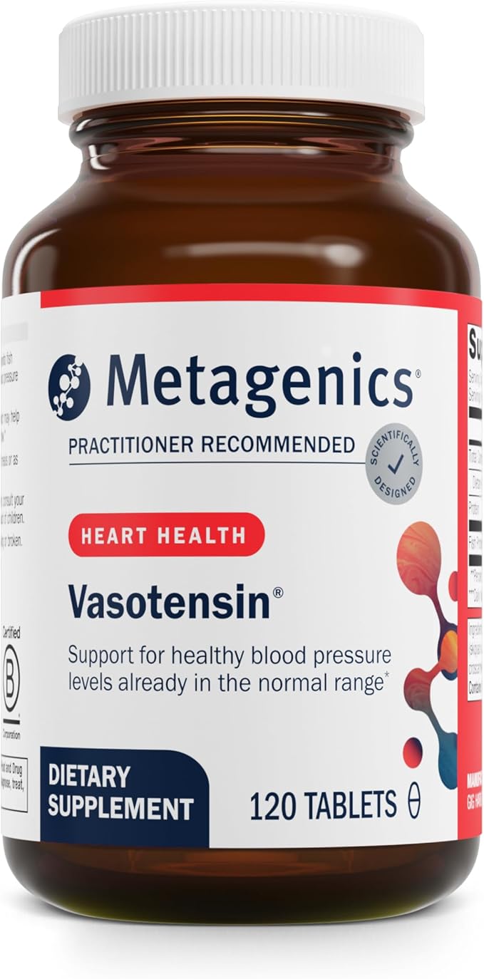 Metagenics Vasotensin - Bonito Peptide Supplement for Blood Pressure Support* - Fish Protein Formula for Circulatory & Heart Health* - Non-GMO, Gluten-Free - 120 Tablets