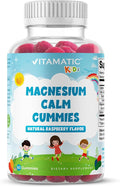 Vitamatic Kids Magnesium Calm Gummies - 60 Vegan Count - Great Tasting - Promote Healthy, Muscle, Bone, & Energy Support