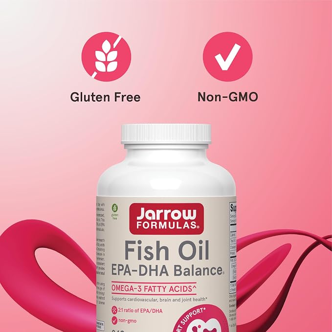 Jarrow Formulas EPA-DHA Balance, 1,200 mg Omega-3 Fatty Acids for Cardiovascular Support, 240 Softgels, 120 Day Supply