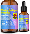 Marine Collagen Peptides Liquid Drops, Hydrolyzed Multi Type I & III Collagen w. Hyaluronic Acid Biotin Vitamin C for Joint, Skin, Hair & Nail, Liquid Marine Collagen High Absorption for Women Men