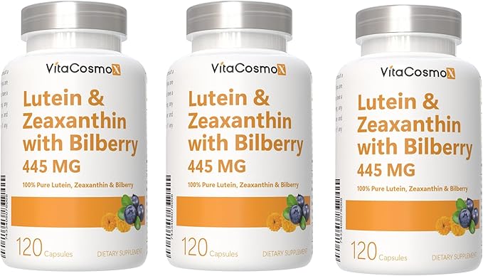 Lutein with Zeaxanthin, Vegan Capsules, 120 Count, 40 mg Lutein + 4 mg Zeaxanthin per Serving, Non-GMO, Gluten-Free (3)