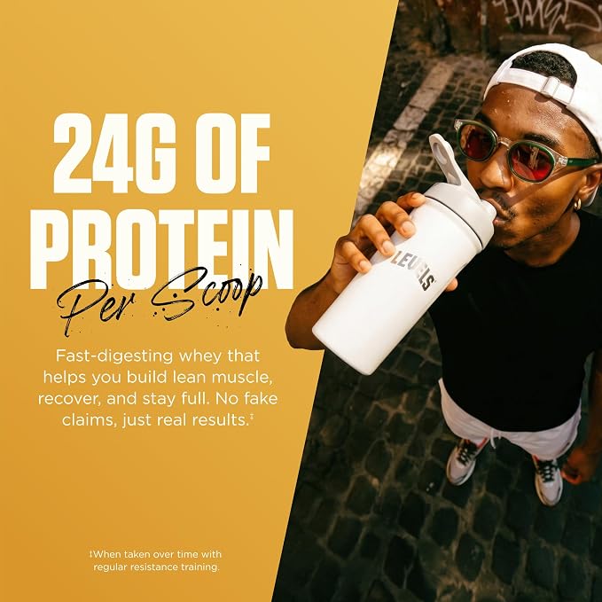 Levels Grass Fed Whey Protein Powder, No Artificials, 24G of Protein, Vanilla Bean, 5LB | 24G of protein and 5.4G BCAAs per scoop, made with hormone-free dairy, zero junk, no fillers, no added sugar, certified clean