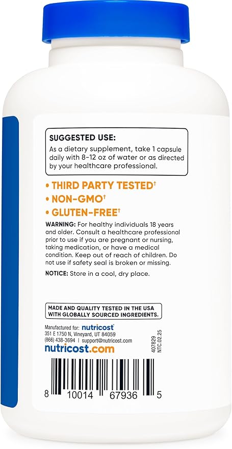 Nutricost L-Theanine 200mg, 240 Capsules - Double Strength