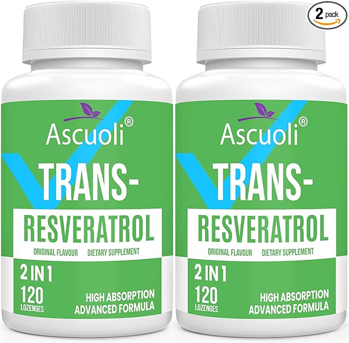 Sublingual Trans-Resveratrol Purity 99%, 3-in-1 Advanced Formula Resveratrol Supplement for Boost NAD+, Immune & Energy Support, Anti-Aging, Skin Health & Antioxidant, 240 Lozenge (240-Day Supply)