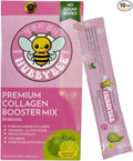 Hubby Bee Premium Collagen Booster Mix - 50,000 MG Korean Hydrolyzed Marine Collagen with Japanese L-Glutathione & Apple Stem Cells - 10 Sachets (18g Each) (180g, Calamansi & Green Tea)