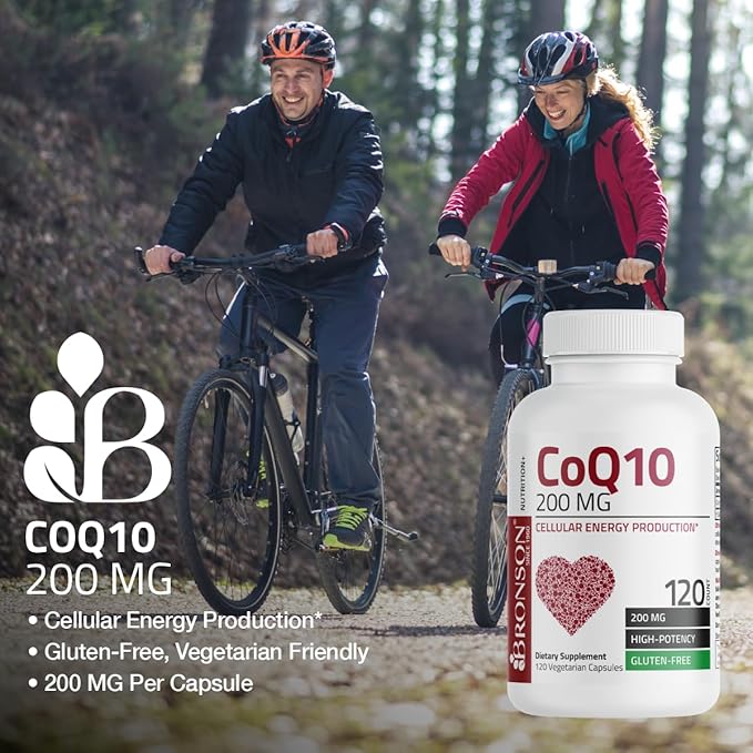 Bronson CoQ10 200 MG High Potency Cellular Energy Production, 120 Vegetarian Capsules