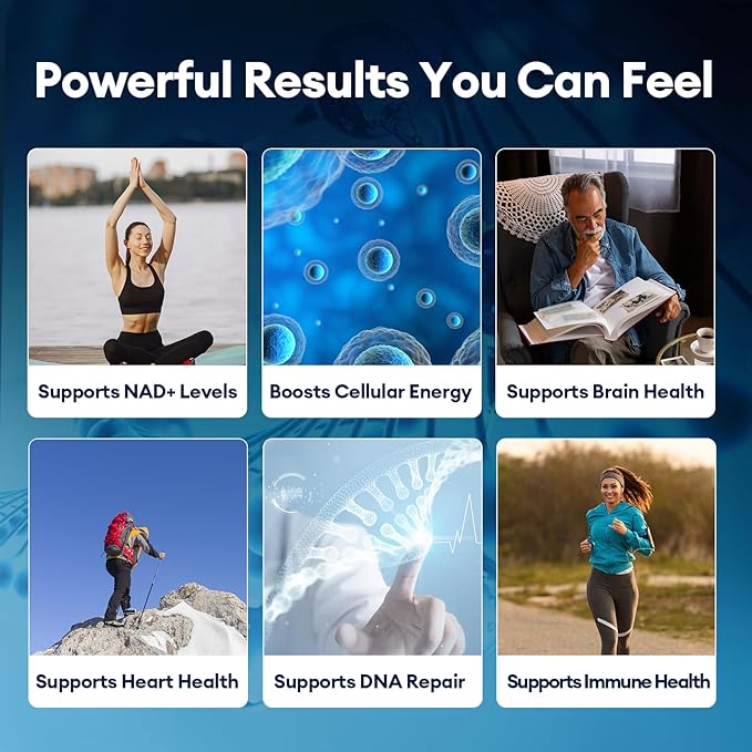 NMN Supplement 1000mg – NMNH Alternative 5-in-1 NAD Supplement w/Resveratrol, Apigenin, Quercetin & Black Pepper – Supports Cellular Energy, Healthy Aging & Longevity – 120 Veggie Capsules