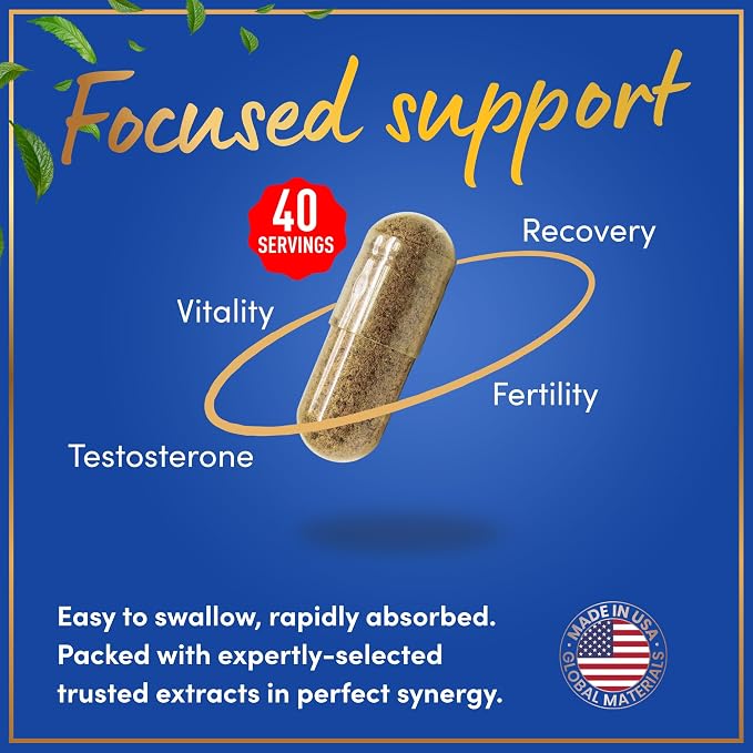 Fadogia Agrestis and Tongkat Ali Supplement - Fadogia Agrestis 600mg, 500mg Longjack Tongkat Ali for Men, Maca Root, Fenugreek, Ashwagandha, Saw Palmetto to Support Energy, Stamina, Vitality - 120Caps