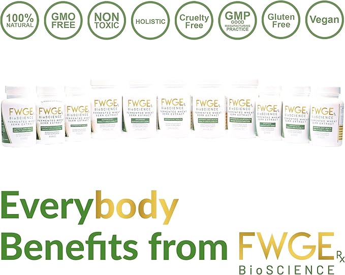 Spermidine Longevity and Cellular Health - Fermented Wheat Germ Extract, Autophagy Inducer, Holistic, Non-GMO, Gluten-Free, Sugar-Free, Vegan, Antioxidant, Natural, 360 Capsules (6 Bottles)