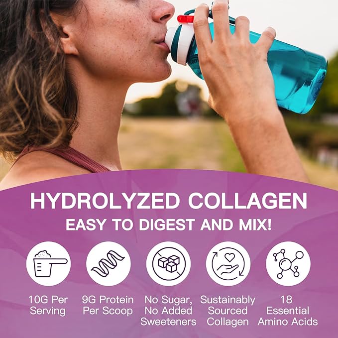 ZEBORA Collagen Peptides Powder for Women – Hydrolyzed Collagen Peptides with Women's Probiotics & D-Mannose – Supports Skin, Hair, Nails, and Urinary Tract Health, Unflavored, 35 Servings