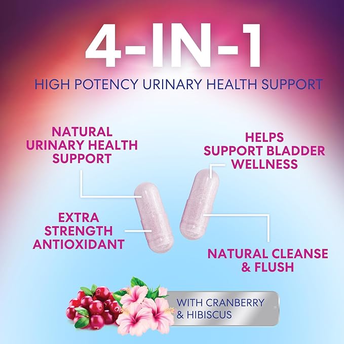D-Mannose Supplement - 1,000mg D Mannose Per Serving with Cranberry, Hibiscus & Dandelion - Fast-Acting, Natural Urinary & Bladder Support for Women & Men – Flush & Cleanse Impurities – 120 Capsules