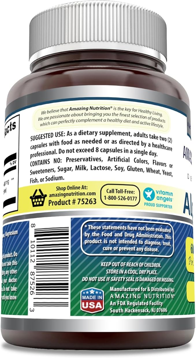 Amazing Formulas Alpha GPC Supplement | 600 Mg Per Serving | 120 Capsules | Non-GMO | Gluten Free | Made in USA