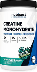 Nutricost Creatine Monohydrate Powder (Coastal Explosion, 500 Gram) - Micronized Creatine Supplement - Vegan, GMO-Free, Gluten Free