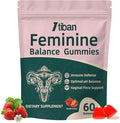 Women Gummies for pH Balance, Premium Feminine Vaginal Health Probiotics Her Gummy, Immune Support, Vegan, Gluten-Free, Strawberry Flavour 60 Gummies 30 Servings