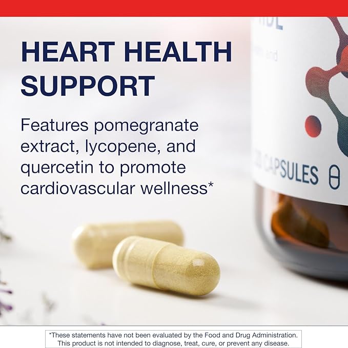 Metagenics CardioLux HDL - Advanced Heart Health & Cholesterol Support Supplement* - with Lycopene, Pomegranate Extract & Quercetin - Supports HDL Antioxidant Defense* - 120 Capsules