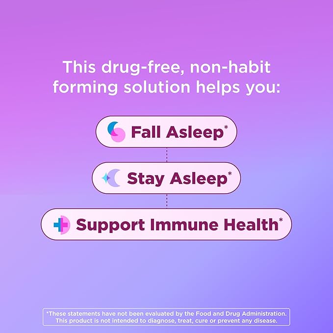 OLLY Sleep Immunity Melatonin Gummy, Vitamin C, Zinc, Echinacea, 3mg Melatonin, Immune and Sleep Support, Berry - 36