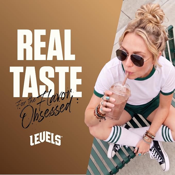 Levels Whey Protein Powder, No Artificial Ingredients, Cappuccino, 5LB | 24G of protein and 5.4G BCAAs per scoop, made with hormone-free dairy, zero junk, no fillers, no added sugar, certified clean