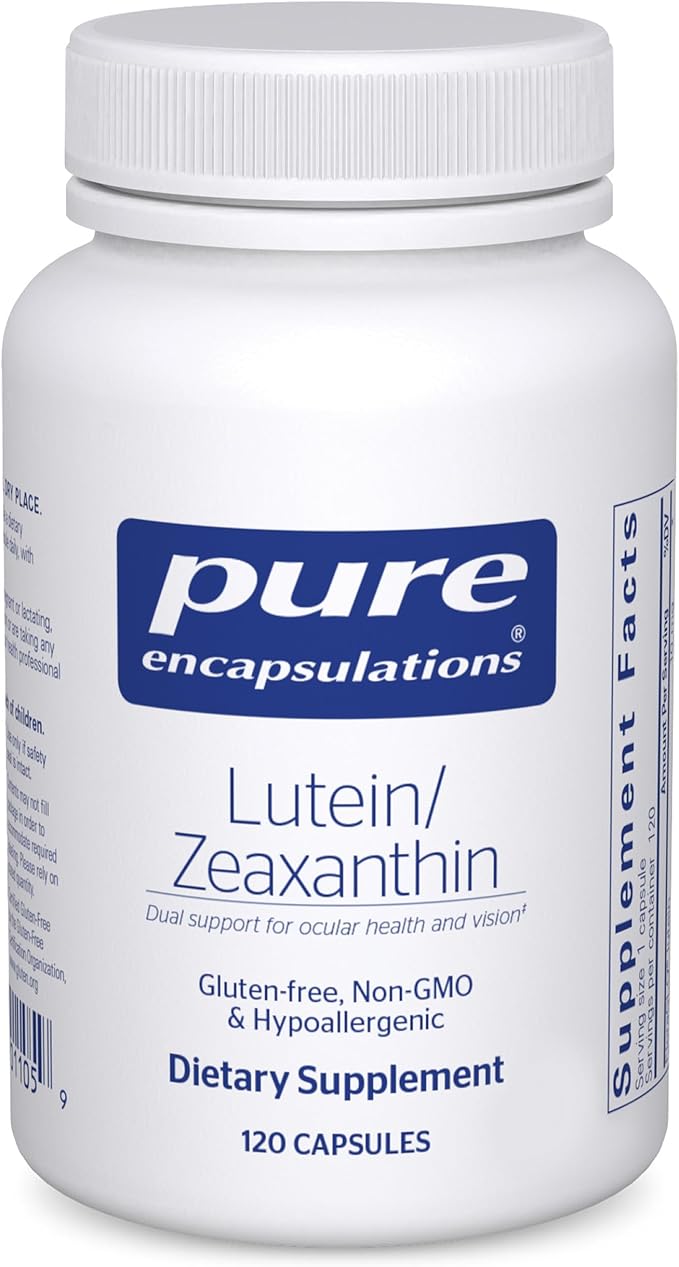 Pure Encapsulations Lutein & Zeaxanthin - Supports Overall Vision* - Maintains Macular Pigment & Eye Health* - Antioxidant Support* - Vegan-Friendly & Non-GMO - 120 Capsules