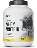 Levels Grass Fed Whey Protein Powder, No Artificials, 24G of Protein, Vanilla Bean, 5LB | 24G of protein and 5.4G BCAAs per scoop, made with hormone-free dairy, zero junk, no fillers, no added sugar, certified clean