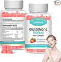 2 Pack Glutathione Collagen Gummies, Collagen Gummies with Vitamin C, Glutathione Supplement for Women, Hair Skin Nails Muscle & Joint, Anti-Aging, Vegan, Sugar Free, Strawberry Flavor, 120 Count