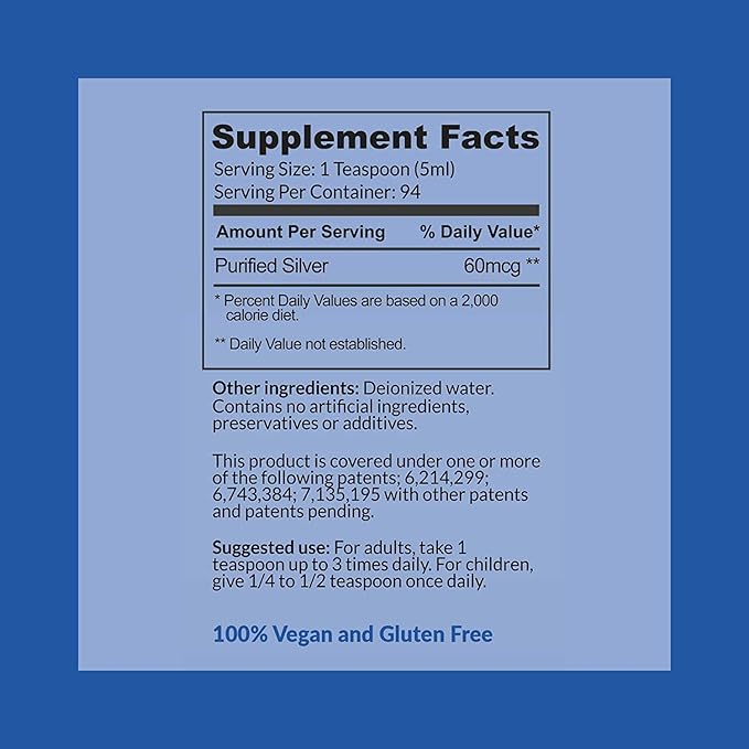 Colloidal Silver Liquid - 12 PPM Premium Silver Solution, 60 MCG Per Serving, All Natural, Vegan Immune System Support, Ionic Silver Water Daily Mineral Supplement (3-16 Fl oz Bottles)