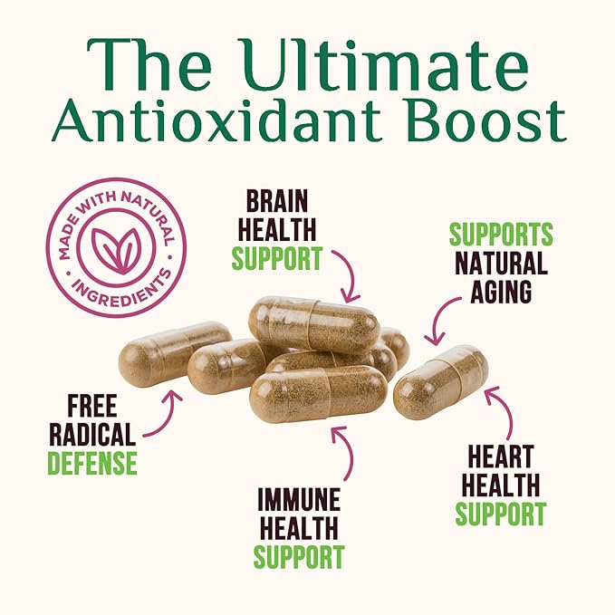Resveratrol Supplement - 1800mg Per Serving Extra Strength Resveratrol Blend - Antioxidant Blend for Healthy Aging, Heart Health, Cellular Energy & Immune Support - Bottled in USA - 120 Capsules