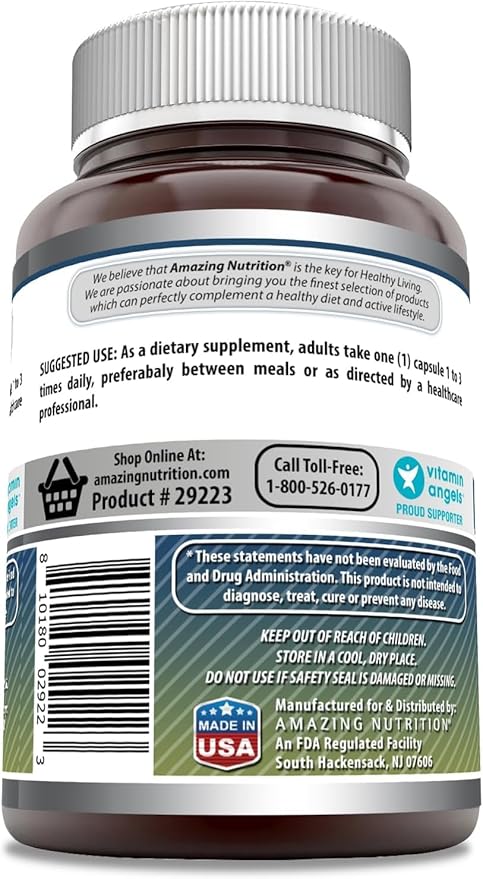Amazing Formulas L-Glutamine 500 mg Capsules | Amino Acid Supplement | Non-GMO | Gluten Free | Made in USA (2 Pack, 120 Count)