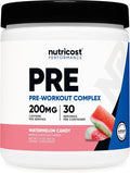 Nutricost Pre-Workout Powder (Watermelon Candy) 30 Servings - GMO-Free, Gluten-Free, Vegetarian