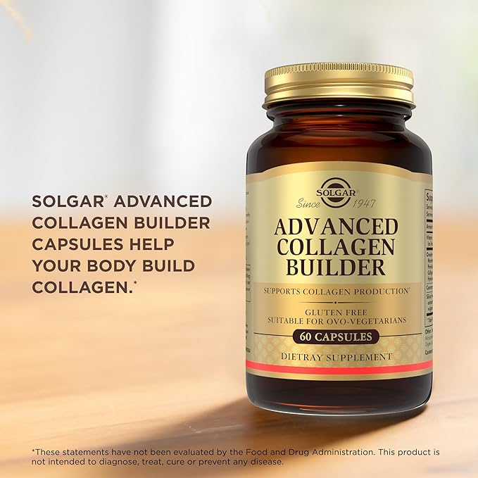 Solgar Advanced Collagen Builder with Vitamin C, Ovoderm, Coenzyme Q10 & Silica - 60 Capsules - Helps Your Body Build Collagen - 30 Servings