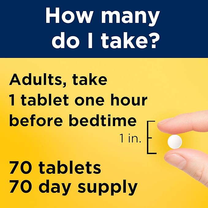 Nature Made Melatonin 10mg Maximum Strength Tablets, 100% Drug Free Sleep Aid for Adults, Melatonin for Adults, 70 Count, 70 Day Supply