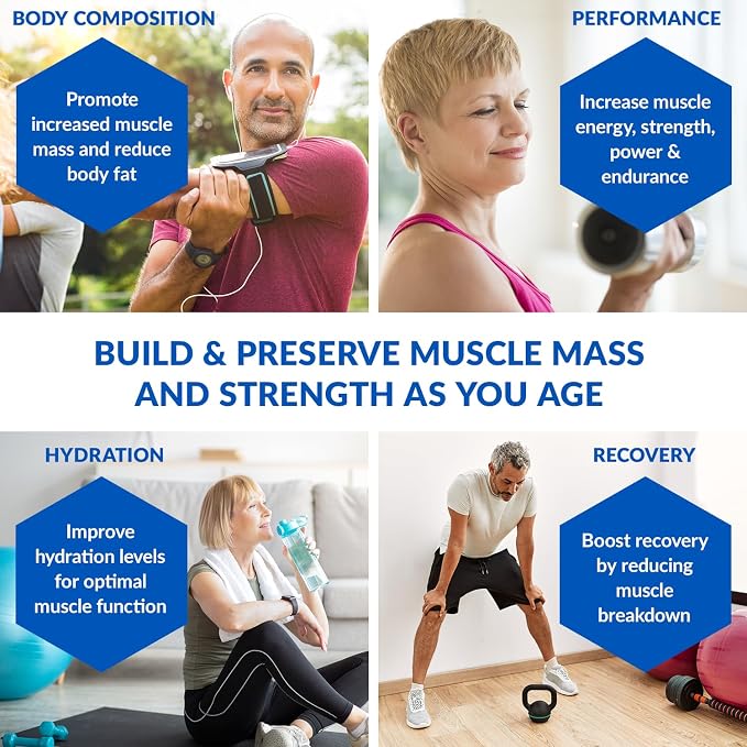 BioTrust Ageless Muscle Builder - Creatine HMB Powder with Vitamin D3 & Betaine - Build & Preserve Naturally Declining Muscle Mass & Strength - Citrus Splash, 30 Servings