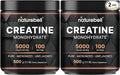 NatureBell 2 Pack Instant Creatine Monohydrate Powder 500g, 5,000mg Per Serving | Micronized, Pure, & Unflavored | Pre-Workout | Keto, Vegan, Filler-Free | 200 Servings (2.2 lb)