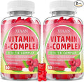 Vitamin B Complex Gummies for Women & Men - Vitamin B12, B1, B2, B3, B5, B6, B-Complex Vitamin Supplements for Energy & Immune Support, Sugar-Free/Vegan, Raspberry Flavor 120 Count