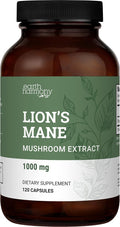 Organic Lions Mane Supplement (1000mg), 2-Month Supply Lion's Mane Mushroom Supplement Extract to Support Focus, Memory (120 Capsules)