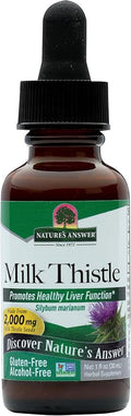 Nature's Answer Alcohol-Free Milk Thistle 1 Ounce Extract | Supports Hepatic System | Vegan | Non-GMO | Gluten Free | Kosher