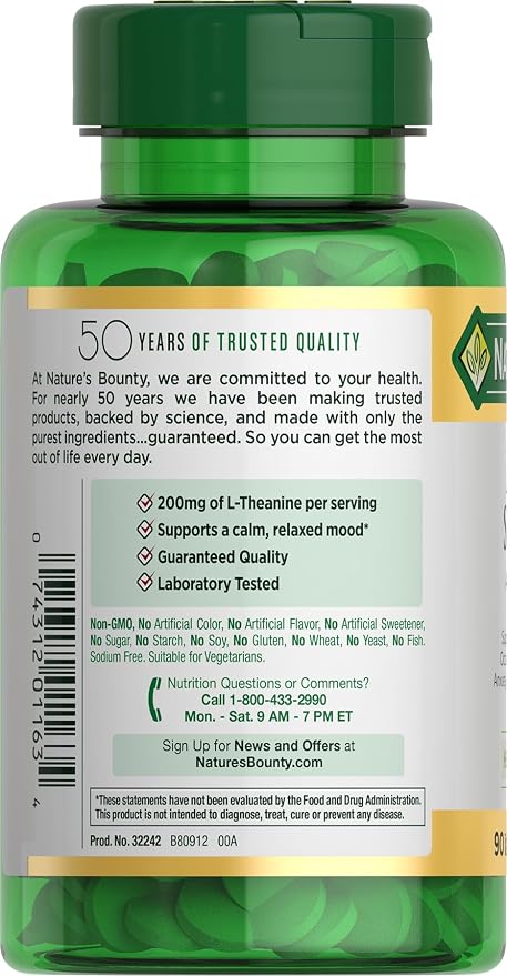 Nature's Bounty Stress Relief, Ashwagandha KSM-66, Supports Occasional Stress Relief, Dietary Supplement, 2 Tablets per Day, Vegetarian Tablets, Gluten Free, 90 Count (Pack of 2)
