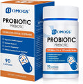 OMOGS Probiotics 120 Billion CFUs 18 Strains, 3 Prebiotics & Digestive Enzymes, Helps Digestive, Gut Health, Immune, Supports Occasional Constipation, Diarrhea & Gas - for Women & Men, 90 Capsules