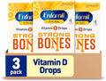 Enfamil Baby Vitamin D-Vi-Sol Vitamin D Liquid Supplement Drops for Infants, Supporting Strong Teeth & Bones in Newborn Babies, Easy-to-Use, Gluten-Free, 50 mL Dropper Bottle, Pack of 3