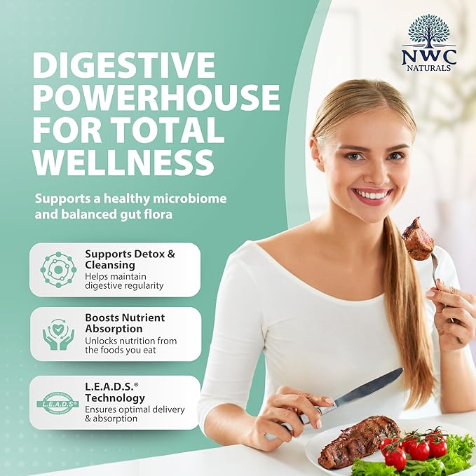 NWC Naturals Belly-Ease Healthy Digestive Enzymes Plus Prebiotics & Probiotics, Essential Enzymes, Vegetarian, Better Digestion, Full Spectrum Digestive Solution - 180 Count Chewable Tablets