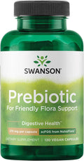 Swanson Prebiotic Fiber Capsules with NutraFlora FOS for Gut-Health-Conscious Adults Seeking Digestive Flora and Immune Support - 750 mg (120 Vegan Capsules)