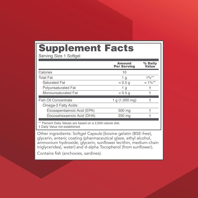 PROTOCOL FOR LIFE BALANCE Ultra Omega-3-500mg EPA & 250mg DHA - Fish Oil for Brain Support Heart & Nervous System Health - EPA DHA Omega Supplement - Non-GMO & Halal - 90 Softgels