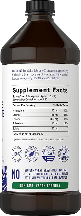 Carlyle Electrolyte Concentrate | 16 fl oz | Full Spectrum | Ionic Supplement with Magnesium, Potassium. and Sodium | Vegan, Non-GMO & Gluten Free Formula | by Vital Trace