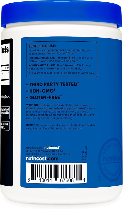 Nutricost Creapure® Creatine Monohydrate 500 Grams (Pack of 2)